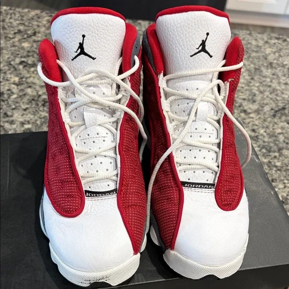 Jordan Kids Sneakers in Red and White - Picture 5 of 16